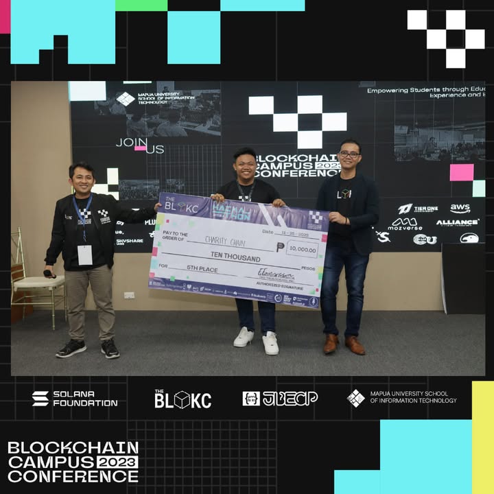 Charity Chain Wins 5th Place at UNBLOKC Hackathon 2023