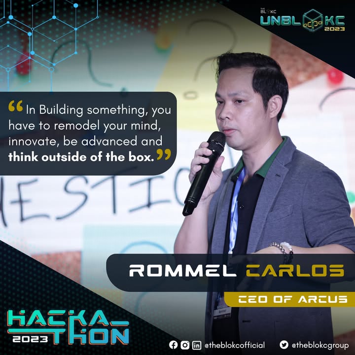 ARCUS CEO Rommel Carlos Inspires at UNBLOKC Hackathon 2023