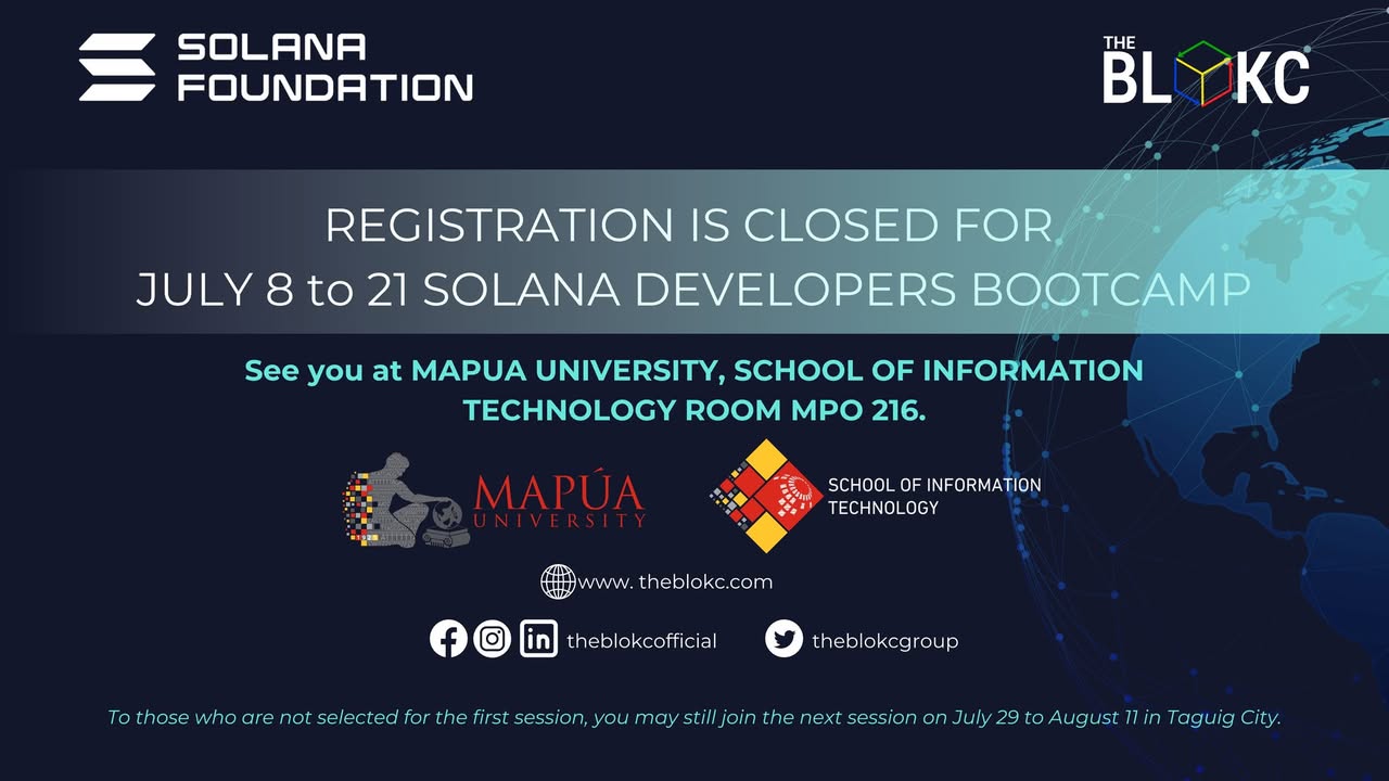 Solana Developers Bootcamp at Mapúa University