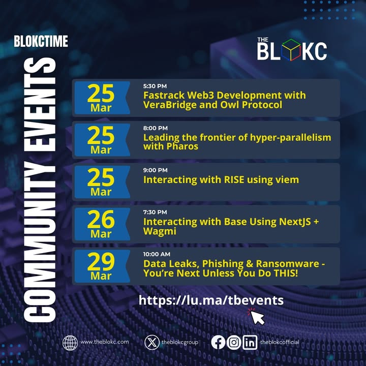 The BLOKC Community Events This Week