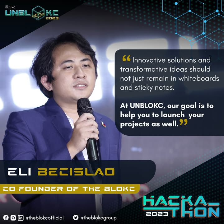 Eli Becislao Inspires Builders at UNBLOKC Hackathon 2023